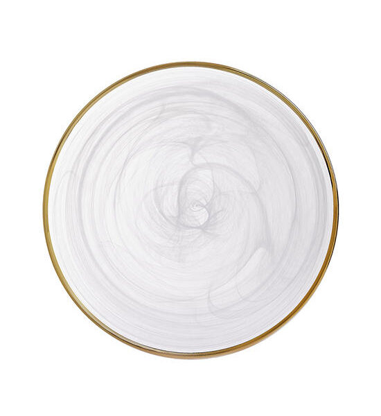 CENTRAL HOME Plate Flat Double Color Mix With Gold Edge 28 cm Оригинал