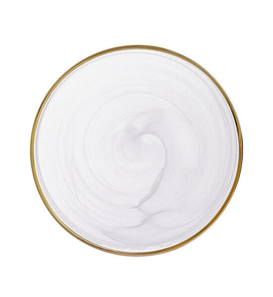 CENTRAL HOME Plate Flat Double Color Mix With Gold Edge 33 cm Оригинал