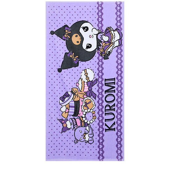 SANRIO Unisex Bath Towel Kuromi Dreamer Purple 25x50 Inch Оригинал
