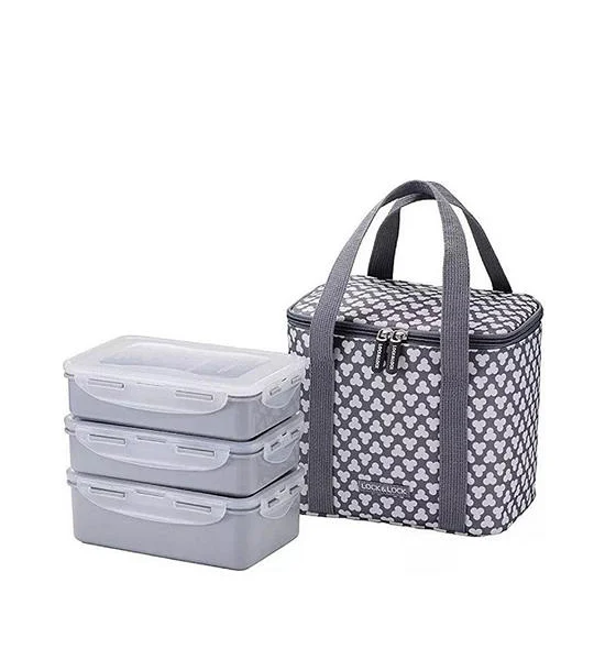 LOCKNLOCK Lunch Box Set HPL817CD Grey Оригинал