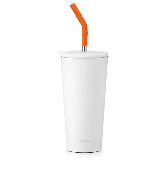 LOCKNLOCK Straw Vacuum Coldcup 550 mL LHC4304WHT White Оригинал