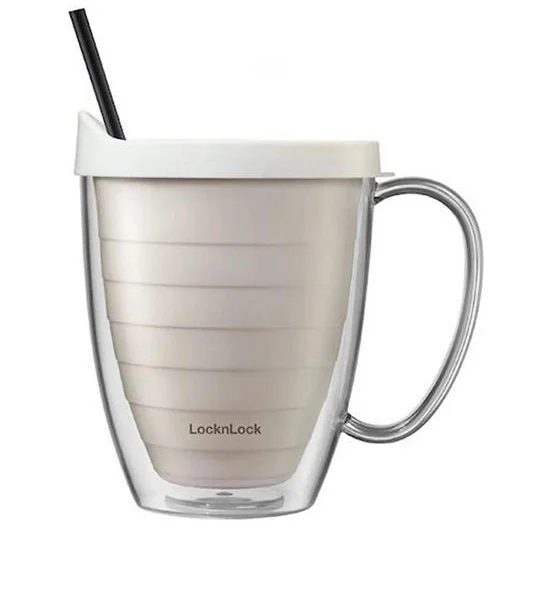 LOCKNLOCK Double Wall Cold Cup HAP525IVY 360 mL Ivory Оригинал