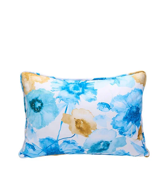 HAVEN Cushion Polyester Floral Print 45x33 cm Blue Оригинал
