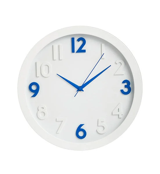 HAVEN Wall Clock Circle Plastic 12 in White Оригинал