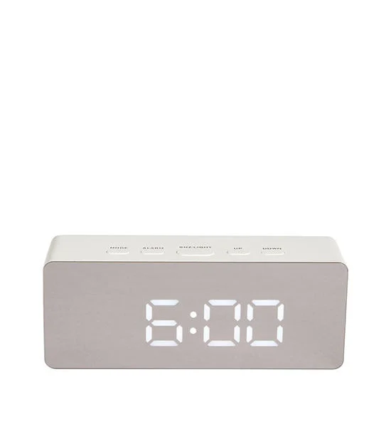 HAVEN Digital LED Clock Square ABS 14X3.5X5.5 in White Оригинал