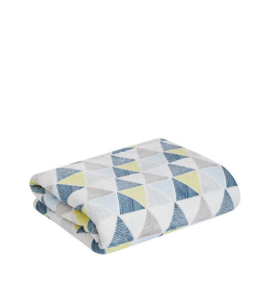 ESQUIRE Flannel Fleece Blanket Size 60X80 Inch Triangles Multi-Color Оригинал