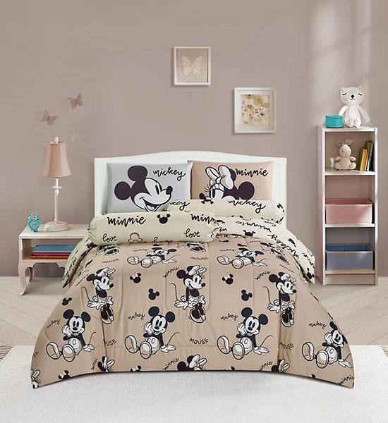 HAVEN Printed Microtech Disney Collection Fitted Sheet Set 3 Pcs Mickey Mouse Heartfull Twin Size Multi-Color Оригинал