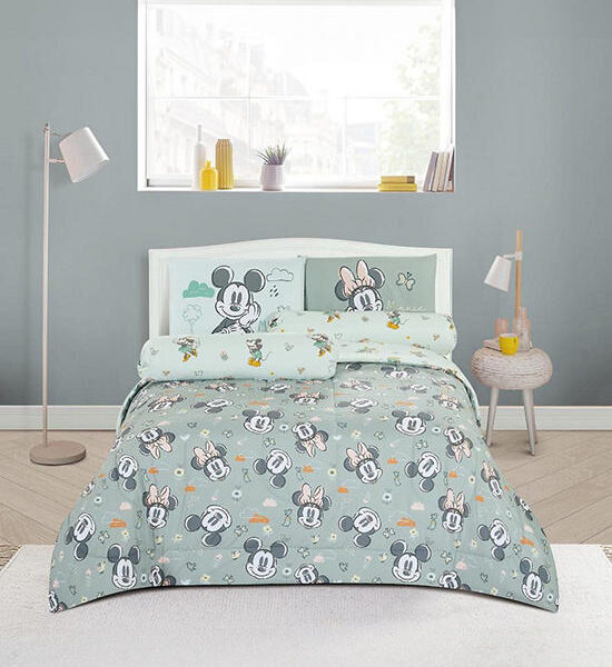 HAVEN Printed Microtech Disney Collection Fitted Sheet Set 3 Pcs Mickey Mouse So Loved Twin Size Multi-Color Оригинал