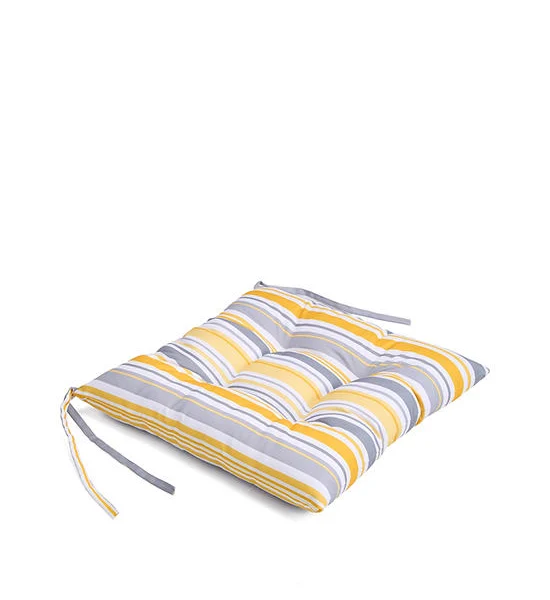 HAVEN Seat Cushion Polyester Stripe Print 45x45 cm Yellow Оригинал