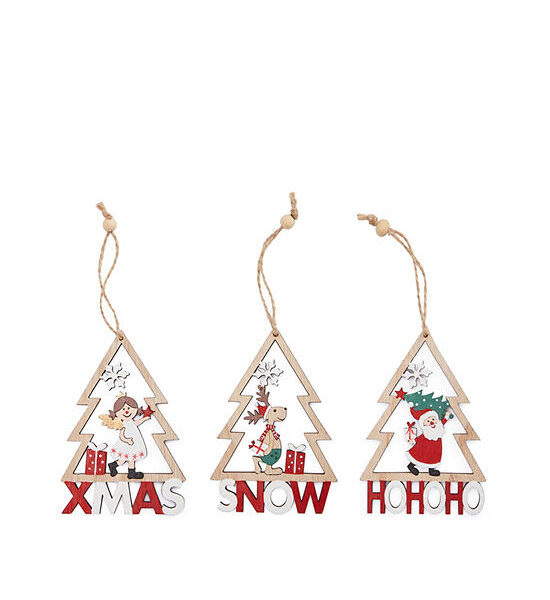CENTRAL HOME Decoration Dolls Set Xmas Tree 3 pcs. Multi-Color Оригинал