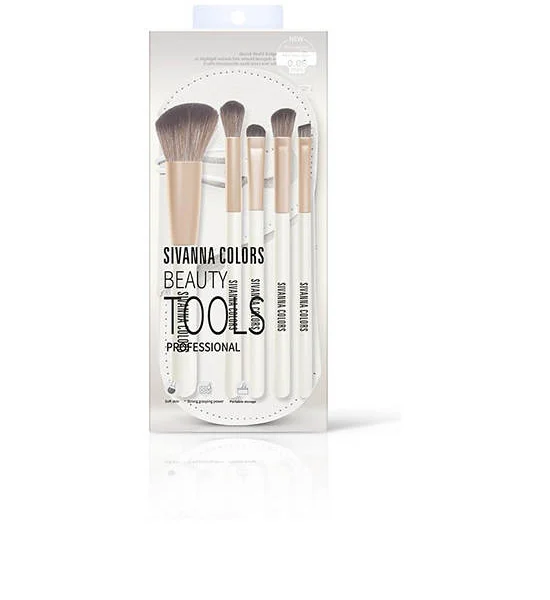 SIVANNA COLORS Brush Set 5 Pieces Beauty Tools Professional 98 g Cream color Оригинал
