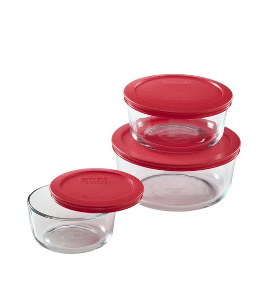 PYREX Rnd StrgPls Red PC ValPk 6Pc Оригинал