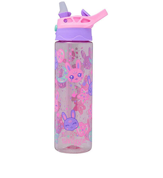 SMIGGLE Drink Bottle All Stars Flip Top Plastic 650 mL Pink Оригинал