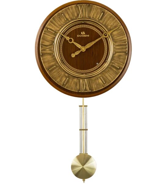 DOGENI Wooden Wall Clocks WCW001DB Dark Brown Оригинал
