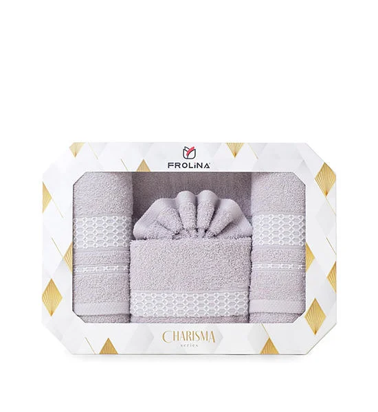 FROLINA Bath And Hand Towels Gift Set Endless Happiness Eternity 30X60+15X30 Inch. Оригинал