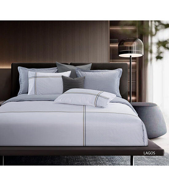 SANTAS Bed Sheet Set Lagos 3 pcs. Light Grey Оригинал