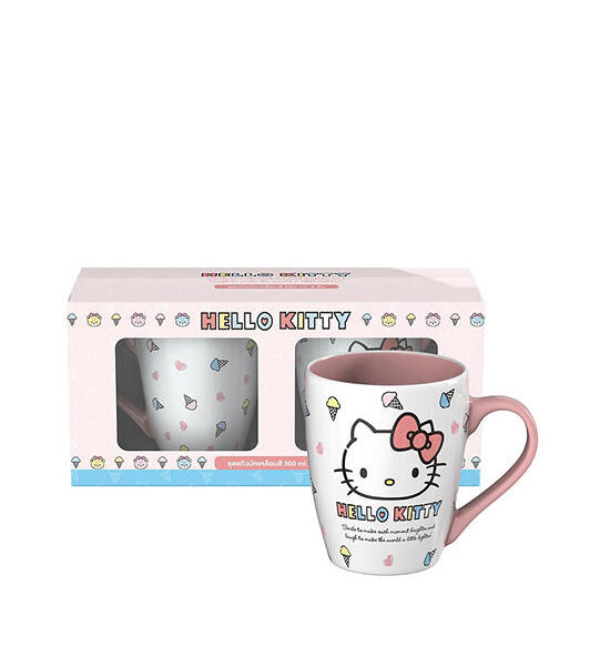 FOFO Color Coated Mug 360 mL Hello Kitty Pink Оригинал