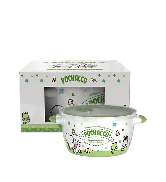FOFO 2-Handled Bowl With Lid, 6 Inches Pochacco Green Оригинал
