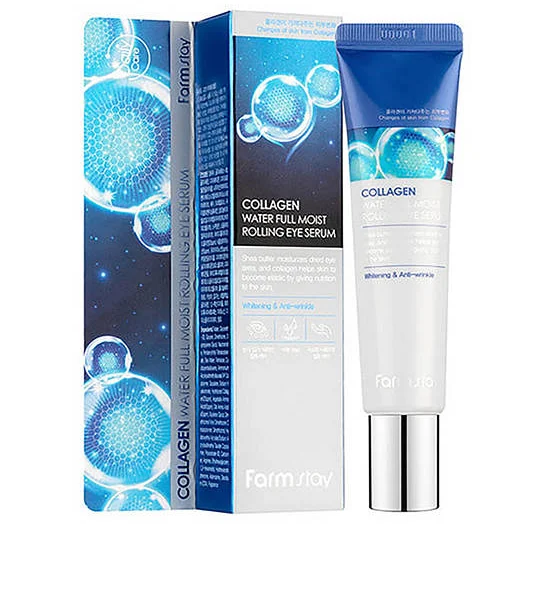 FARMSTAY Collagen Water Full Moist Rolling Eye Serum 25 mL Оригинал