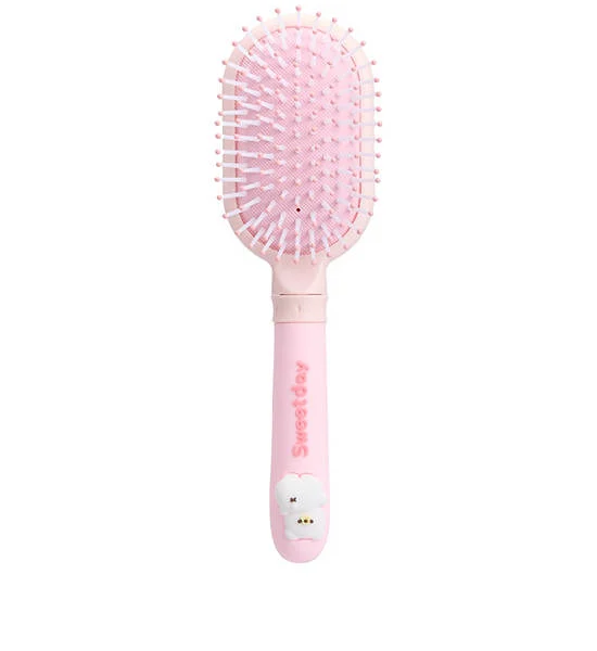 MINI MONO Hair Comb Square Bear-Handled 20 cm Pink Оригинал