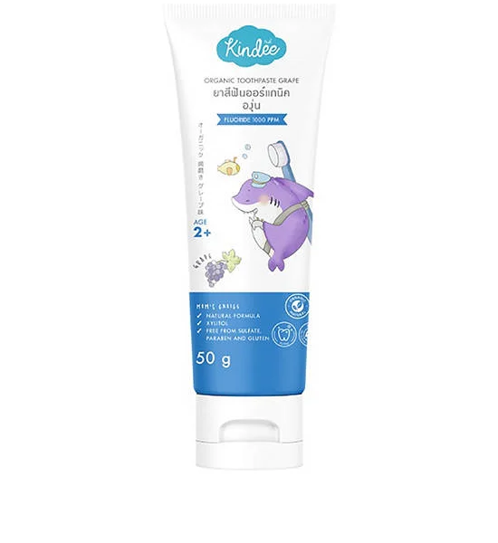 KINDEE Organic Toothpaste Grape Fluoride 1000 PPM 50 g Grape Оригинал