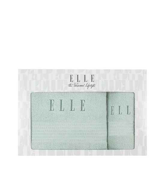 ELLE Towel Gift Set CT Polyester 34x85 + 70x135 cm Оригинал