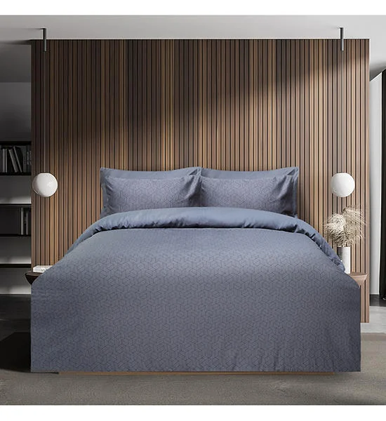 LEON Fitted Bed Sheet Set 3 Pcs Mason Grey Оригинал