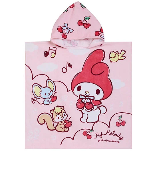 SANRIO Towel Hooded Cherry 120 cm My Melody Size 60x120 cm Pink Оригинал