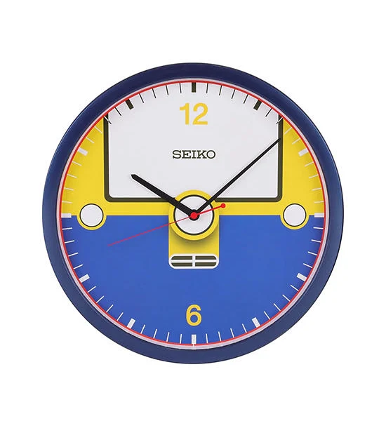 SEIKO CLOCK Wall Clock PJA020L Blue, Yellow and White Dial Оригинал