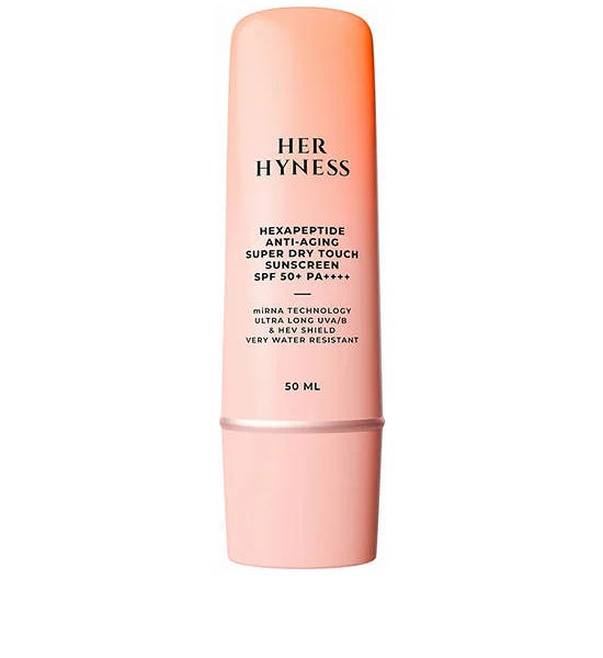 HER HYNESS Hexapeptide Anti-Aging Super Dry Touch Sunscreen SPF50+ PA++++ 50 mL Оригинал