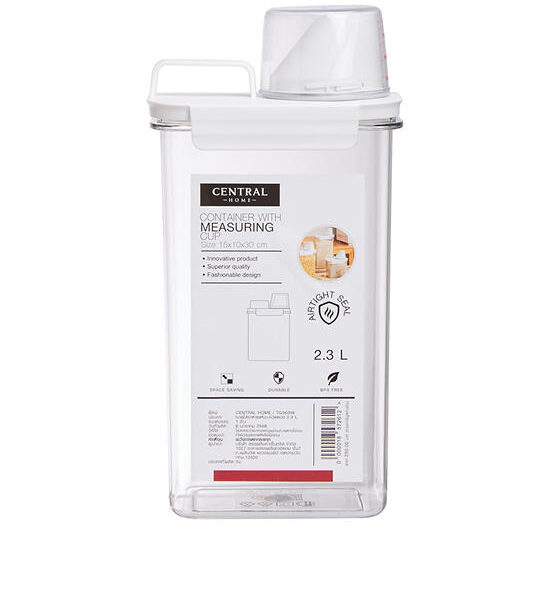CENTRAL HOME Container with Measuring Cup 2.3 L Size 15x10x30 cm Оригинал