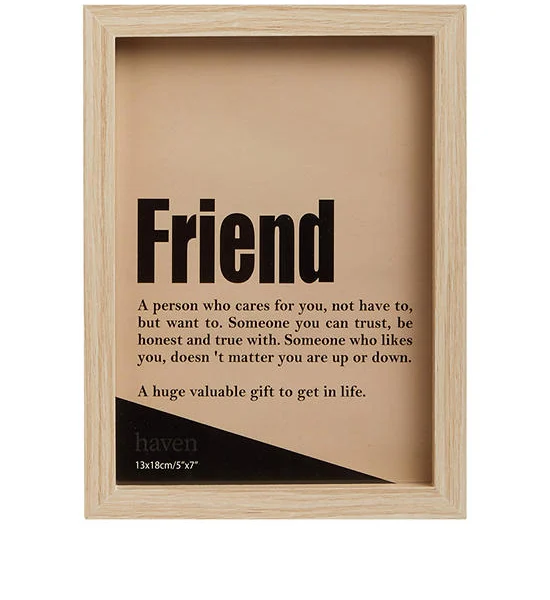 HAVEN Photo Frame Thin Border MDF Natural Оригинал