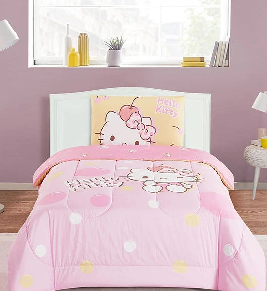 SANRIO Comforter 70 x 90 Inch Cherry Hello Kitty Pink Оригинал