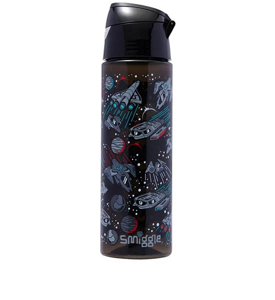 SMIGGLE Drink Bottle Eclipse Plastic Flip Lid 750 mL Black Оригинал