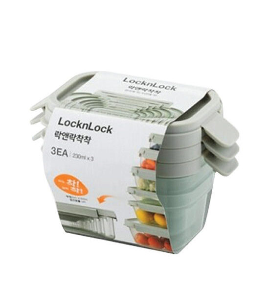 LOCKNLOCK Food Container Set Chak Chak 230 mL 3 pcs LTN310S3 Multi-Color Оригинал