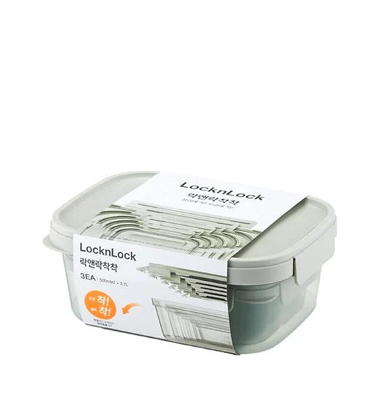 LOCKNLOCK Food Container Set Chak Chak 3 pcs LTN350S3 Multi-Color Оригинал