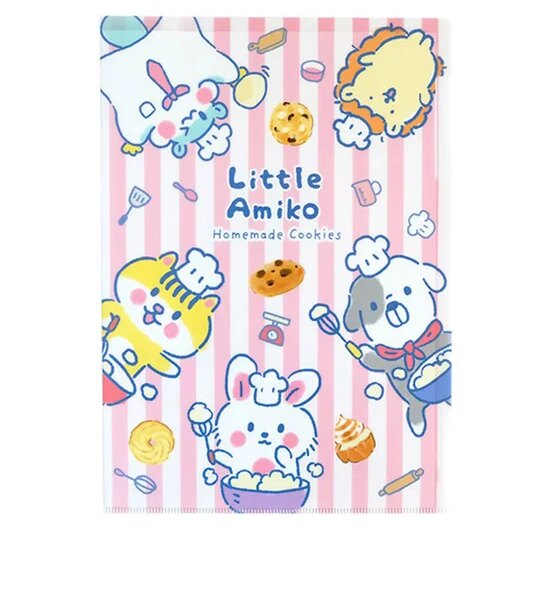 Sweet_Summer L-Shape Folder A4 Little Amiko Cookies Piggy Pink Оригинал