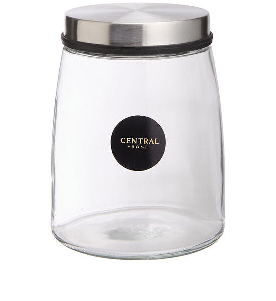 CENTRAL HOME Storage Jar Glass with Stainless Steel Lid 1400 mL Оригинал