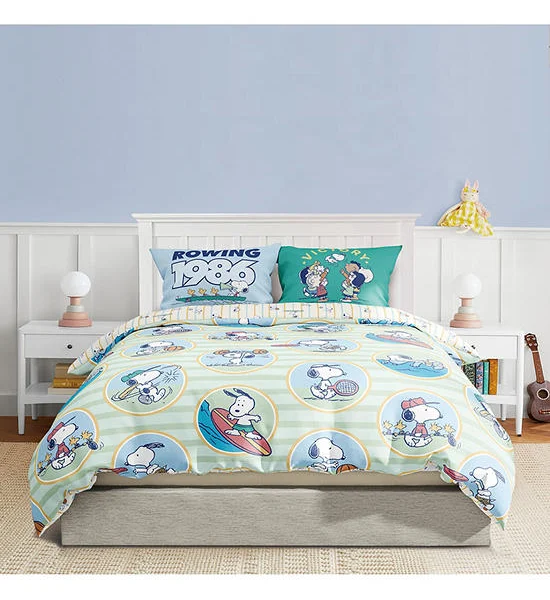 ESQUIRE Fitted Sheet Set 5 pcs Microtech Snoopy Collection Snoopy Sport Day Print Multi-color Оригинал