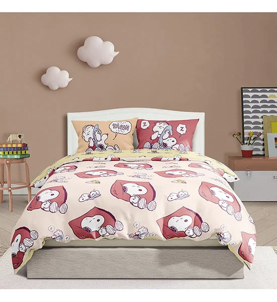 ESQUIRE Fitted Sheet Set 5 pcs Microtech Snoopy Collection Snoopy Sleepy Print Multi-color Оригинал