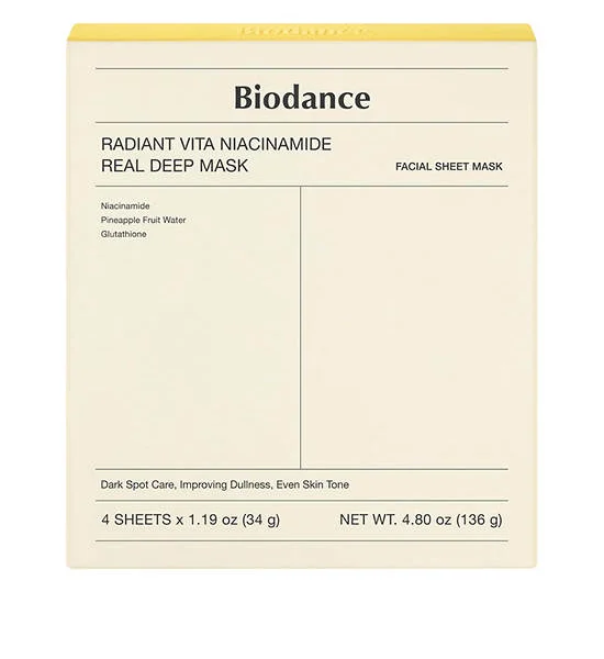 BIODANCE Radiant Vita Niacinamide Real Deep Mask 4 pcs. 34 g Оригинал