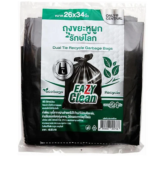 Eazy Clean Garbage Bags Dual Tie Recycle Black Оригинал