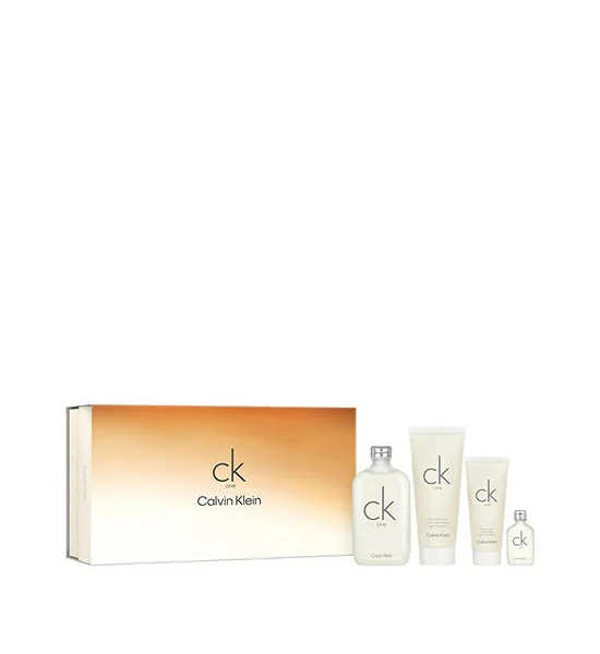 CALVIN KLEIN Unisex Fragrance Set Spring 2025 (One Eau de Toilette 200 mL, Lotion 200 mL, Shower Gel 100 mL, Eau de Toilette 15 mL) Оригинал