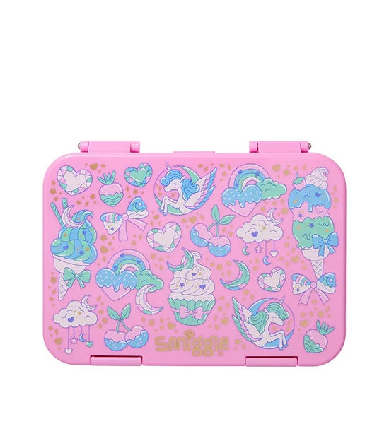 SMIGGLE Bento Lunchbox Livewire Medium Happy Pink Оригинал