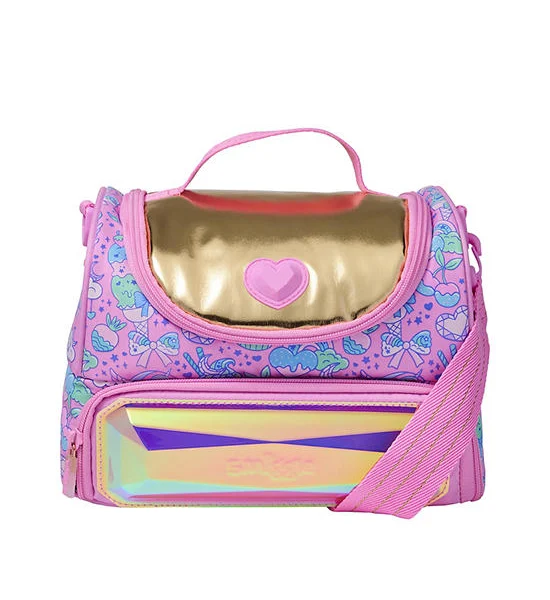 SMIGGLE Double Lunchbox With Strap Radiant Large Pink Оригинал
