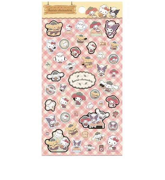 SANRIO Gold Accent Sticker Mix Characters Multi-Color Оригинал