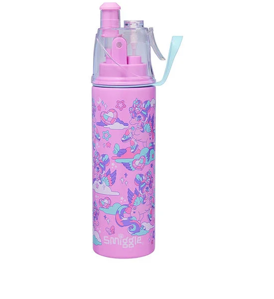 SMIGGLE Kid Spritz Drink Bottle Trailblazer Insulated Stainless Steel 500 mL Pink Оригинал