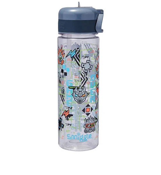 SMIGGLE Hydrate Plastic bottle Trailblazer 650 mL Grey Оригинал