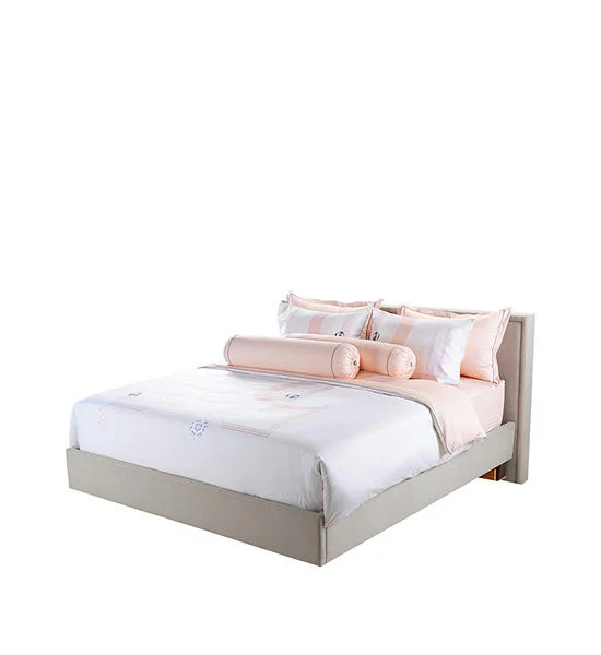 SANTAS Bed Sheet Set 3.5 ft 2 pcs Leukental (7113) Twin Size Pink Оригинал