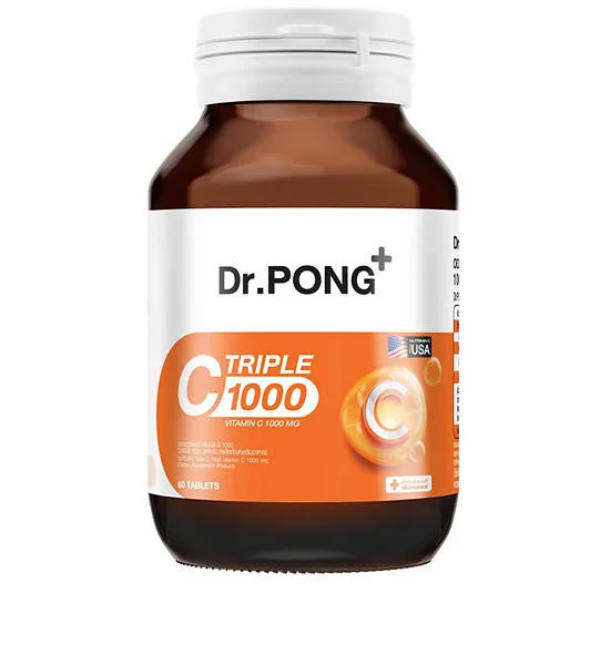 DR.PONG Triple C 1000 Vitamin C 1000 mg (60 Tablets) 93 g Оригинал